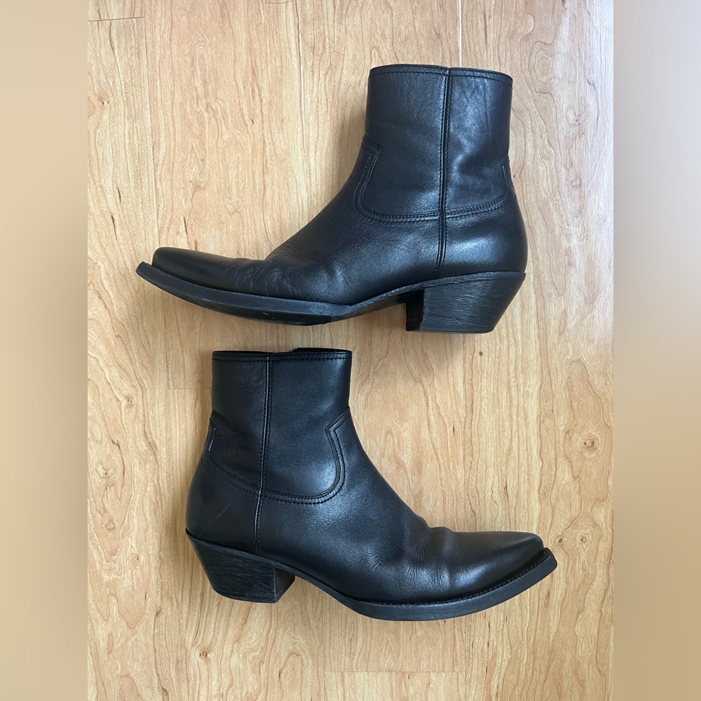 SAINT LAURENT Lukas Cowboy Ankle Boots